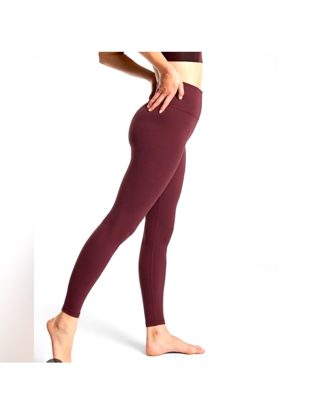 Athleta High-Rise burgundy elation 7/8 tight